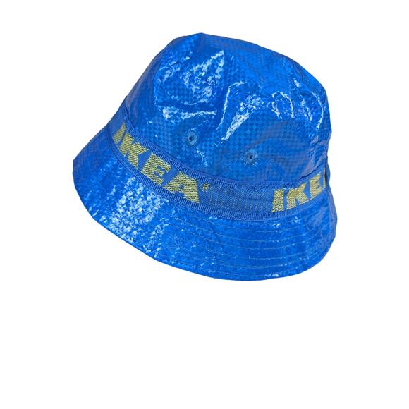 Ikea Bucket Hat Knorva‎ Frakta with Lining Vent Holes Rain Hat One Size Logo - Picture 2 of 7